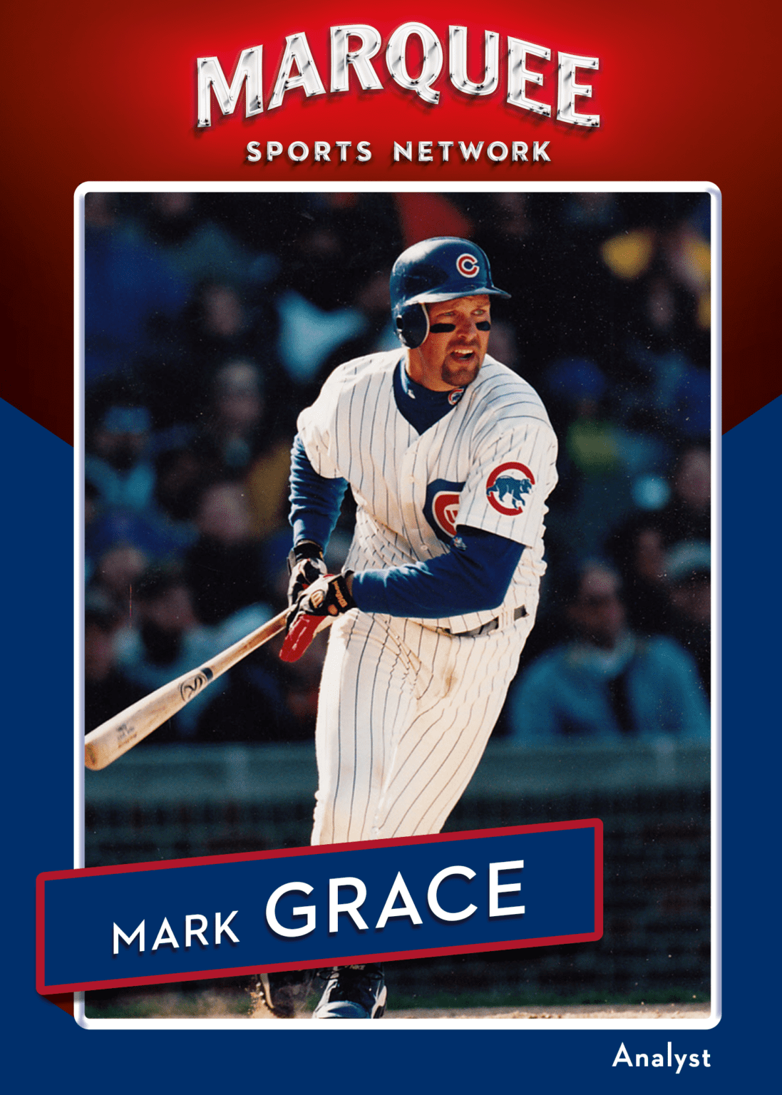 Mark Grace baseball card Marquee Sports Network Television Home of