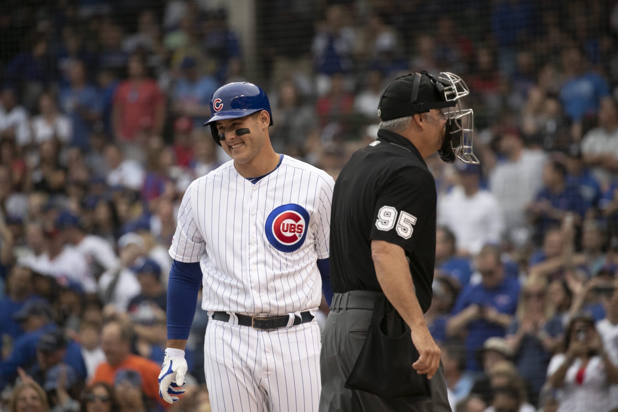 Anthony Rizzo with Ump