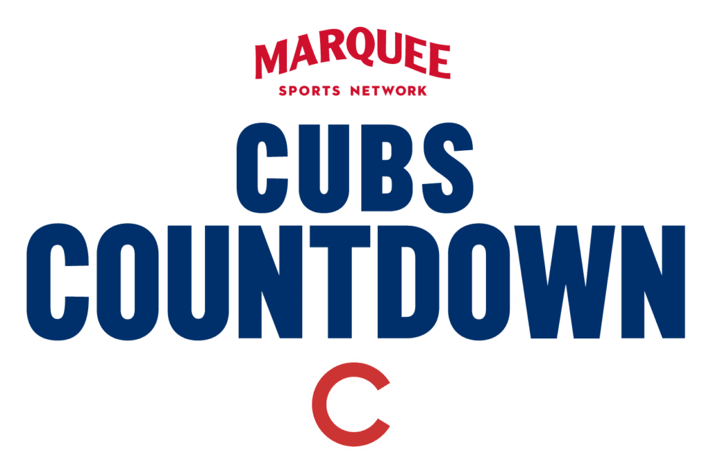 Marquee Cubs Countdown Logo Over White