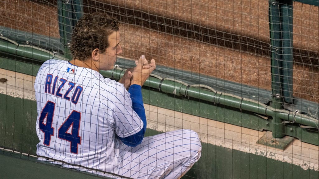 Rizzo Clapping In Dugout 1