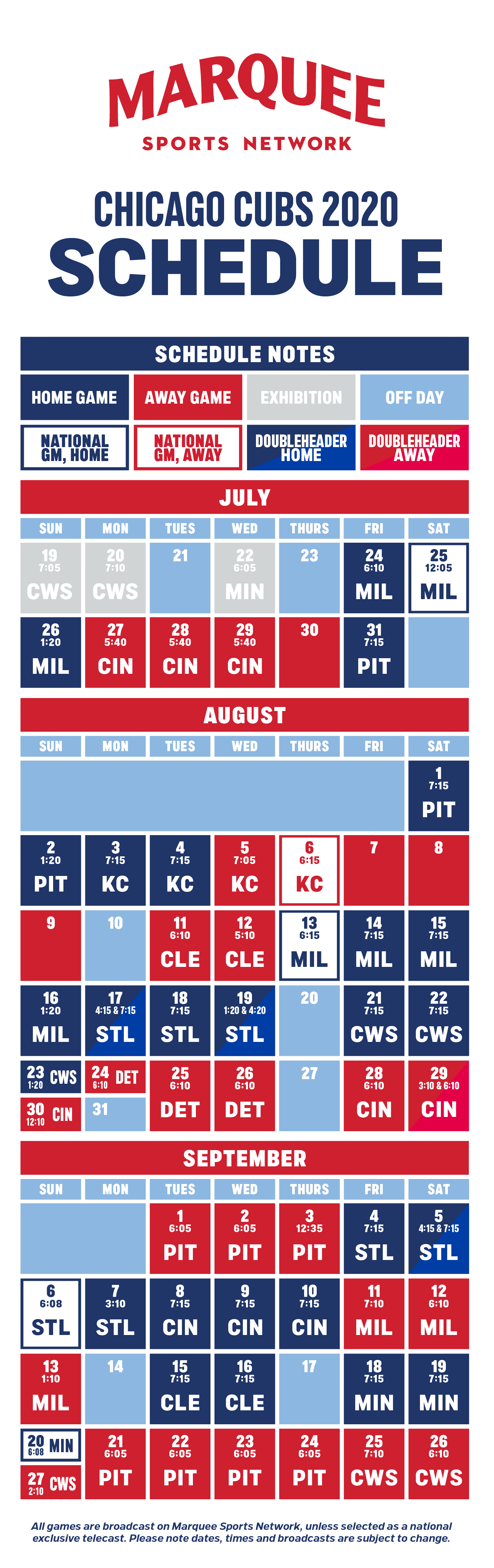 Chicago Cubs Printable Schedule Customize and Print