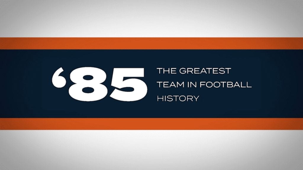 85 Bears Marquee Sports Network