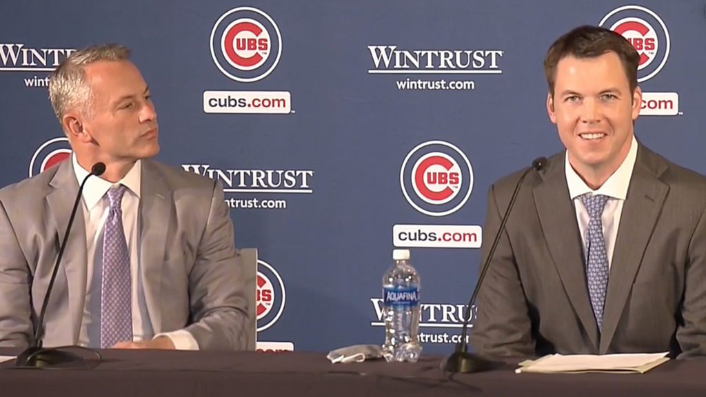 Carter Hawkins And Jed Hoyer Intro Cubs Gm Presser