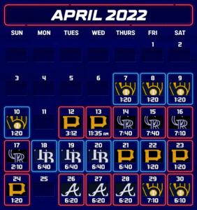 2022 Cubs Schedule April 1