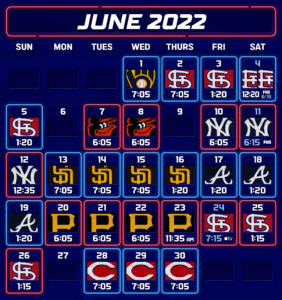 2022 Cubs Schedule June 1