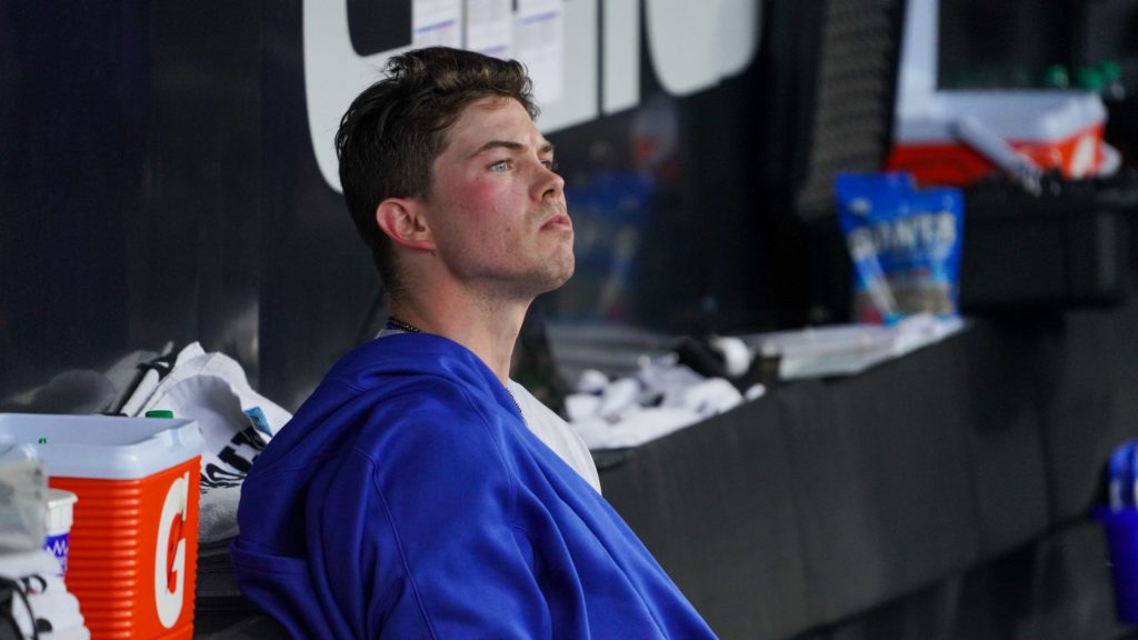 Thompson Sitting In Dugout