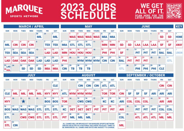MLB unveils newlook Cubs schedule for 2023 Chicago Cubs News